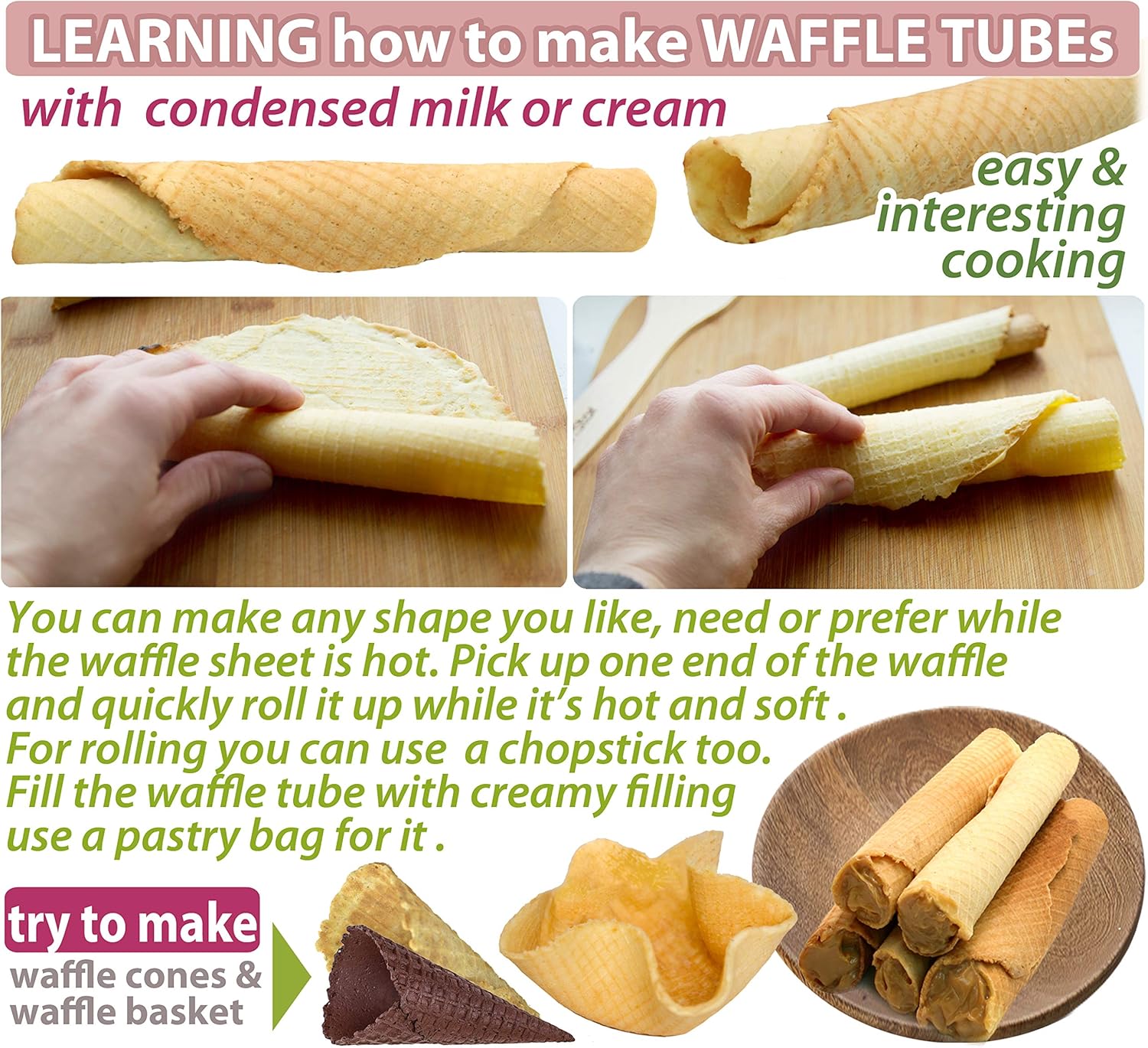 Waffle Maker round form Non-stick - Waffle Cone Maker - Krumkake Iron - Wafer Maker - Waffle Makers - Waffle Cone Maker Machine - Stroopwafel Maker - Ice Cream Cone Maker - Вафельница