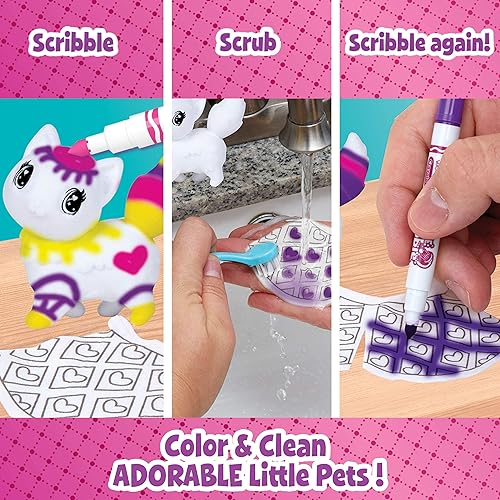 Miniatura 5 de Crayola Scribble Scrubbie Pets Princess Playset, juguetes para niños, regalo para niñas y niños