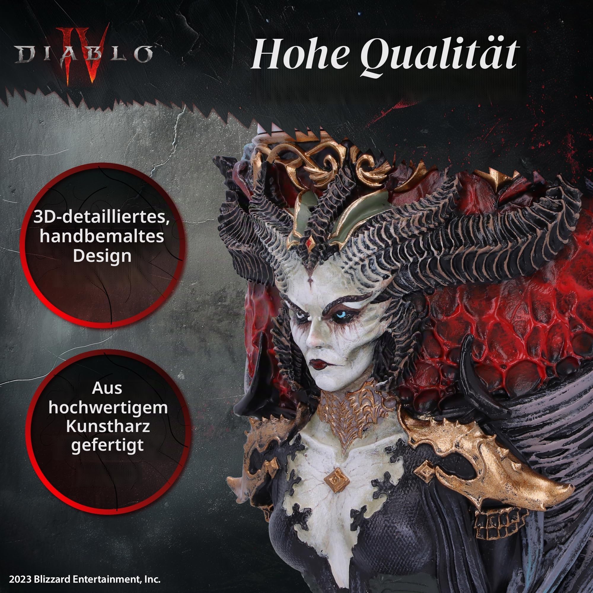 Nemesis Now Diablo® IV Lilith Kelch, 19,5 cm, Kunstharz, offizielles Lizenzprodukt von Diablo, Diablo Getränkebecher, gegossen aus feinstem Kunstharz, fachmännisch handbemalt