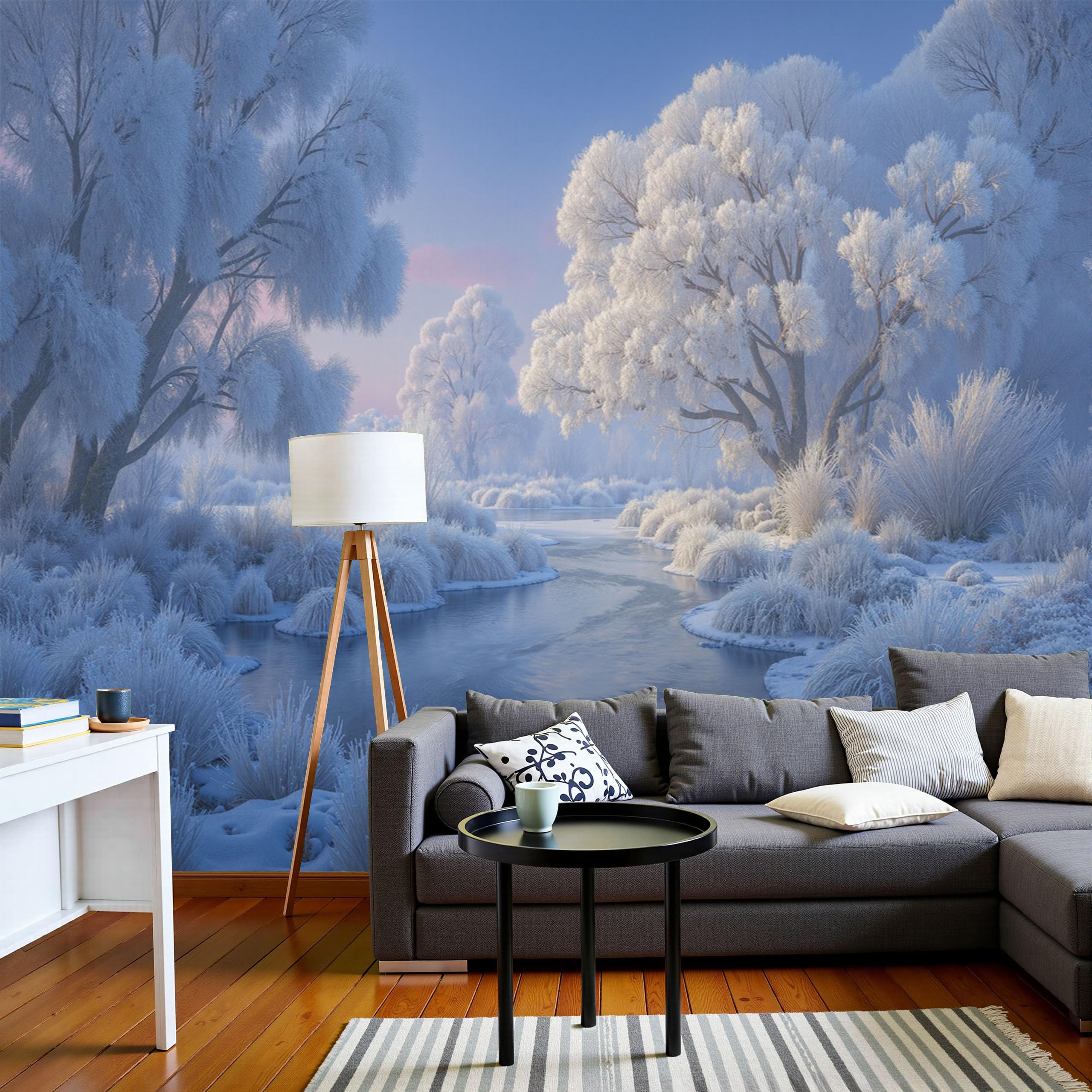 Photo peinture murale paysage d'hiver 300x210cm salon et chambre