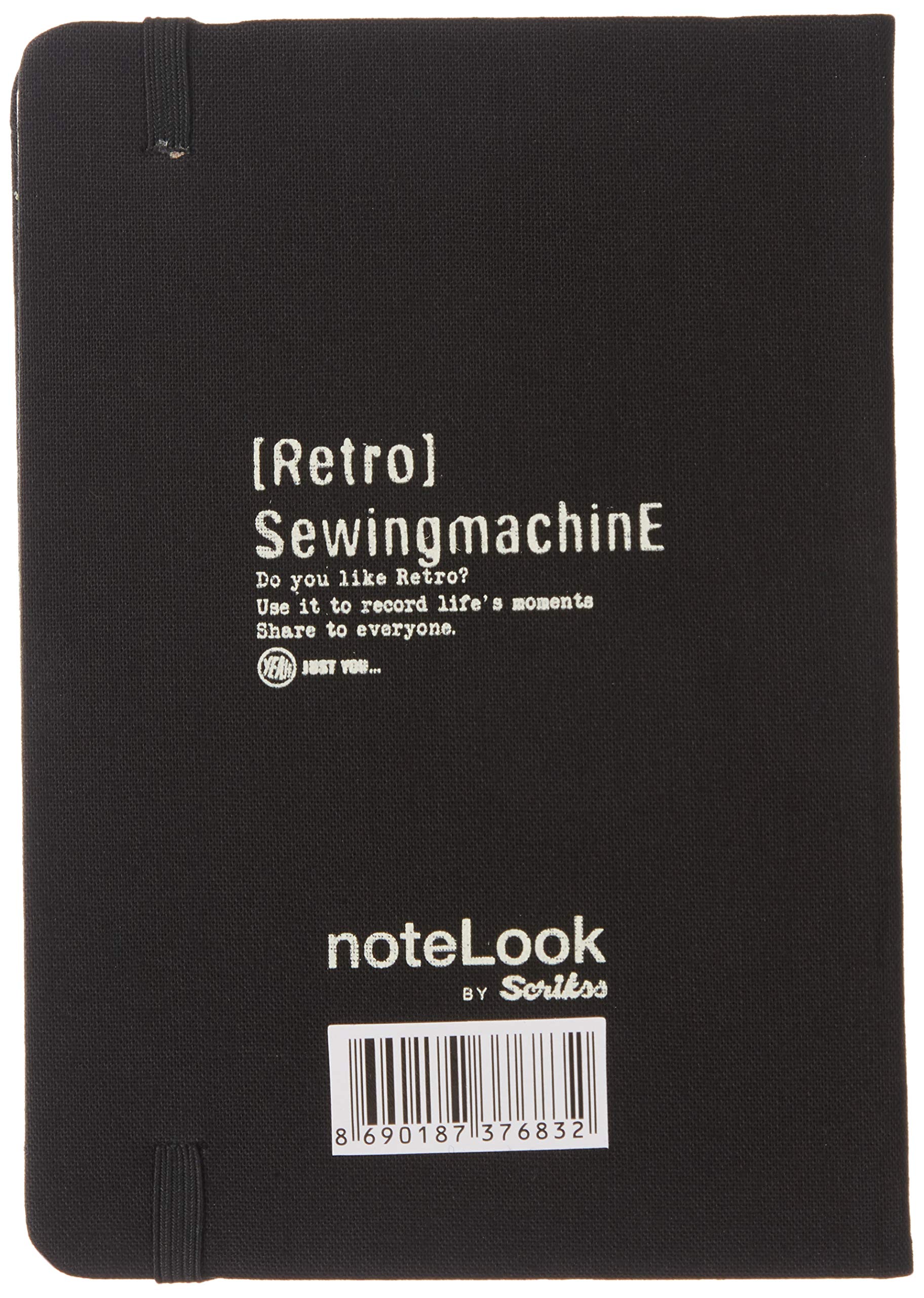Notelook Scrikss Tekstil Kapak Çizgili Defter A6 Beyaz