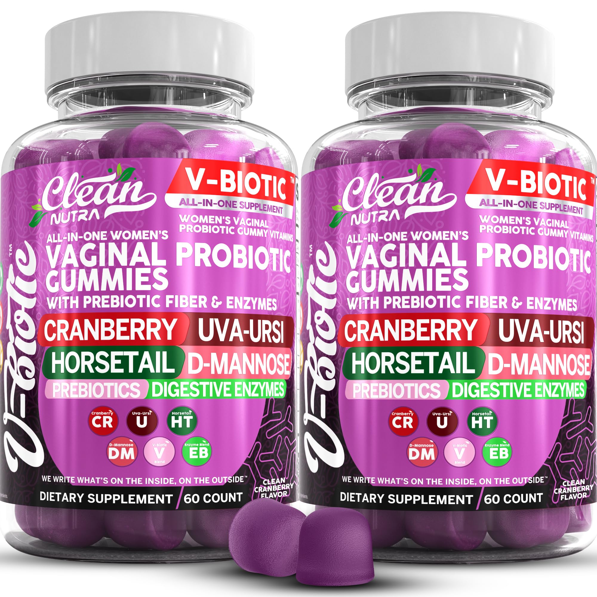Amazon.com: Clean Nutra Vbiotic Gummies, Cranberry, Horsetail, D