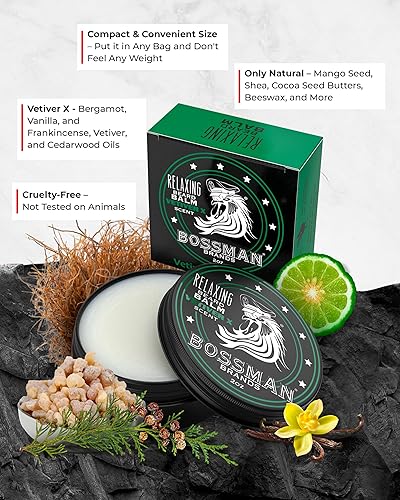 Miniatura 2 de Bossman Bálsamo relajante para barba - Crema domadora, espesante, relajante y suavizante y producto para el cuidado de la barba, fabricado en