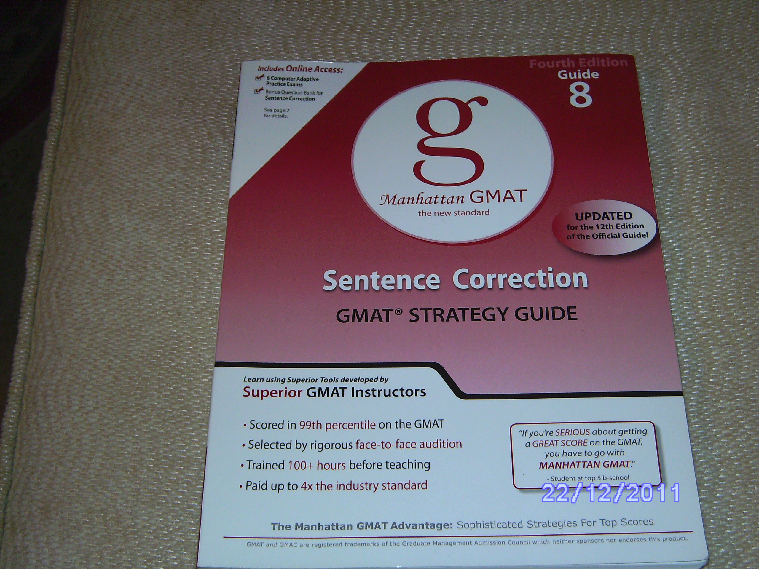 Sentence Correction GMAT Preparation Guide, 4th Edition