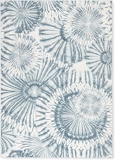 Tommy Bahama Shibori Summer Tie Dye Indoor Outdoor Area Rug, Tie Dye Modern Design, UV Fade Resistant, Blue/Dark, 5'2"x7'2"