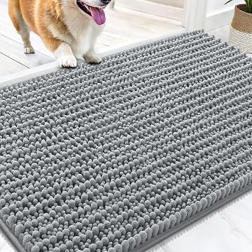 33% off: OLANLY Dog Door Mat for Muddy Paws 30x20, Ultra Absorbent Chenille Mud Doormat, Non-Slip Washable …