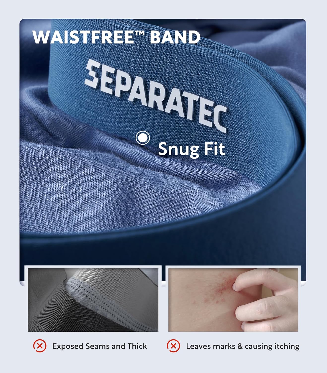 Separatec Men's Briefs Rayon Made from Bamboo Breathable Seamless Underwear Dual Pouch Comfort Underwear for Men 4 Pack - Image 3