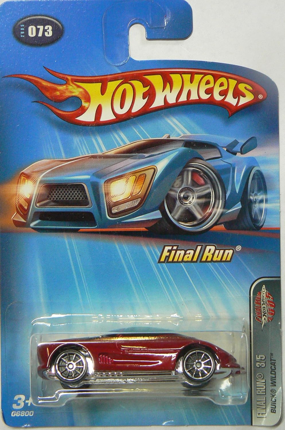 Hot Wheels Mattel 2005 1:64 Scale Red Final Run Buick Wildcat Die Cast Car #073