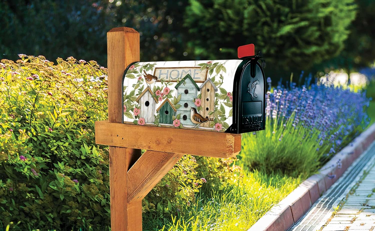Studio M MailWraps Birdhouses, The Original Magnetic Decorative Mailbox Cover, Made in USA, Superior Weather Durability, Standard Size fits 6.5W x 19L Inch Mailbox