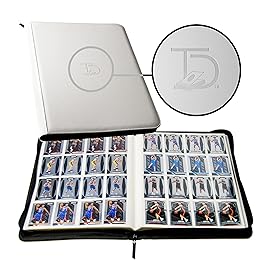 TopDeck TCG Binder - White, 16 Pocket Side Loading Card Binder, Compatible with Pokemon, Yu-Gi-Oh, Magic the Gathering, and More