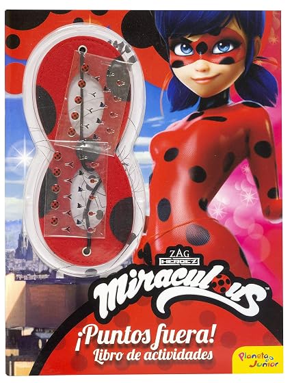Miraculous. ¡Puntos fuera! Libro de actividades: Actividades con antifaz y pegatinas para las uñas