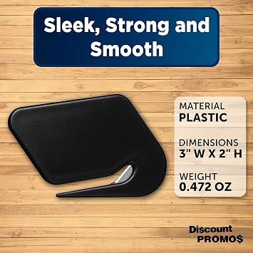 Translucent Plastic Letter Openers Set of 10, Bulk Pack - Perfect for Home or Office - Black