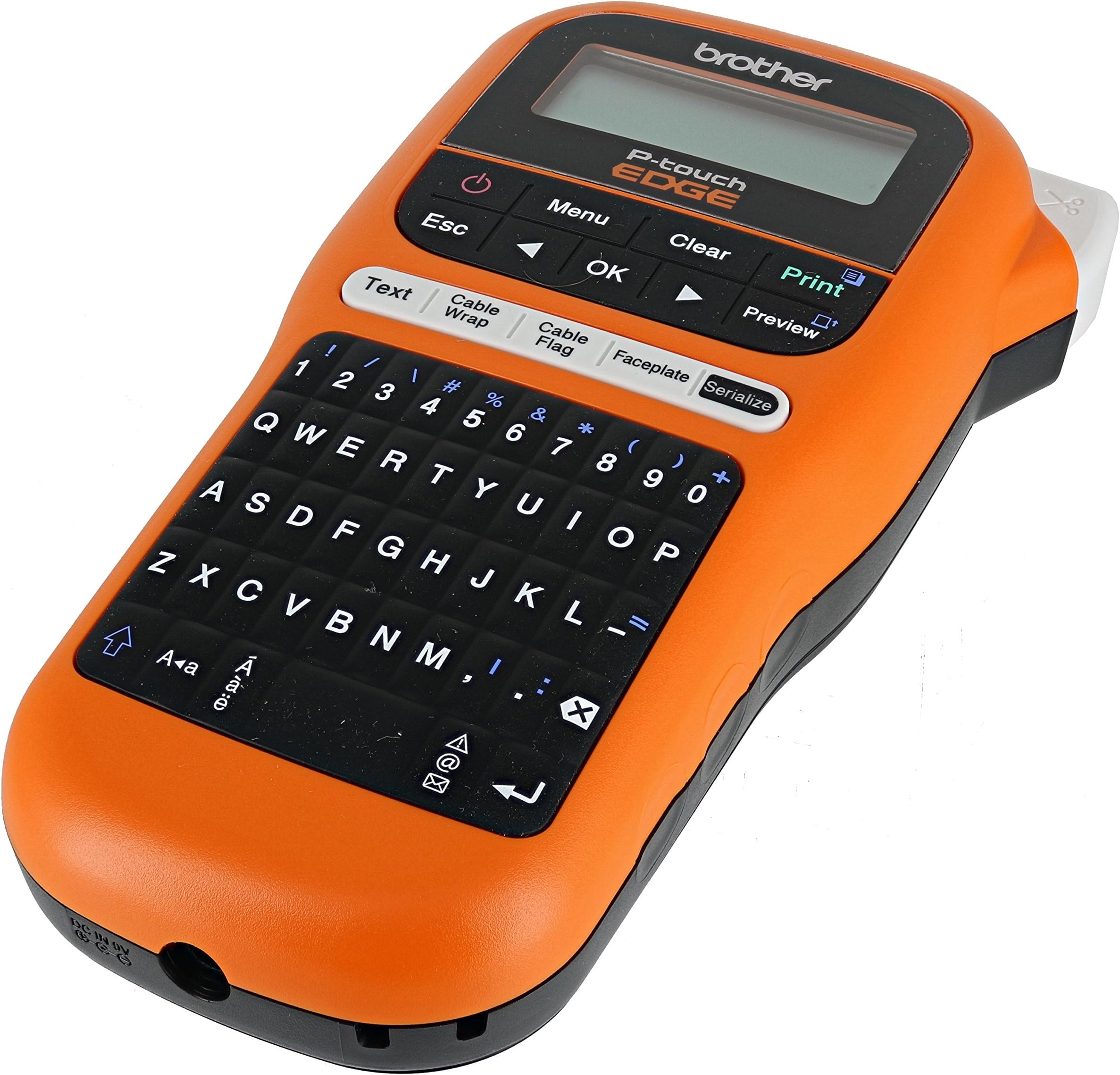 Brother PT-E105 P-Touch Edge Handheld Industrial Label Maker with Interactive Menu and Automatic Lamination (AAA Batteries Not Included)
