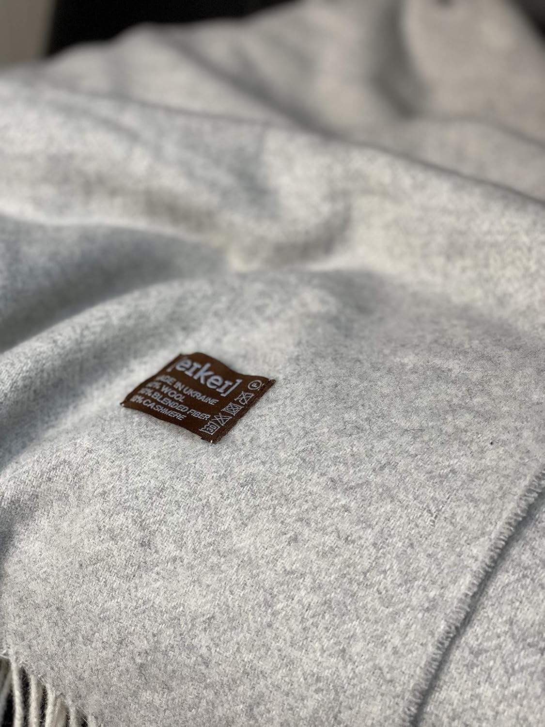 70% Off Everything Eikei Wool Throw Blanket Geo Herringbone Pattern Oversized Couch Throw Blanket Fringe Trim Soft Merino Woolen Afghan Minimalist Style Lightweight Machine Washable (Light Grey, 55Wx78L)