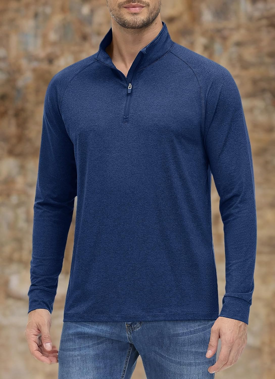 MAGCOMSEN Men's 1/4 Zip Pullover UPF 50+ Long Sleeve Sun Protection Sports Shirts Lightweight Athletic Workout Shirt - Image 8