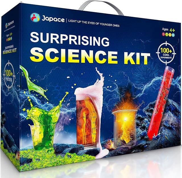 Japace 100+ Science Lab Experiments Kits for Kids Age 4-6-8-12-14, STEM Activities Educational Scientist Toys Gifts for Boys Girls Chemistry Set, Cool Boy Christmas Birthday Gift Ideas Holiday Suprise