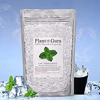 Vista 2 de Cristales de mentol, 1 libra, 100 % menta arvensis pura y natural, UPS de grado alimenticio