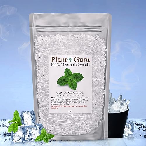 Miniatura 2 de Cristales de mentol de 2 libras. Mentha Arvensis a granel 100% puro natural USP grado alimenticio – ideal para cosméticos, ungüentos, bálsamos,
