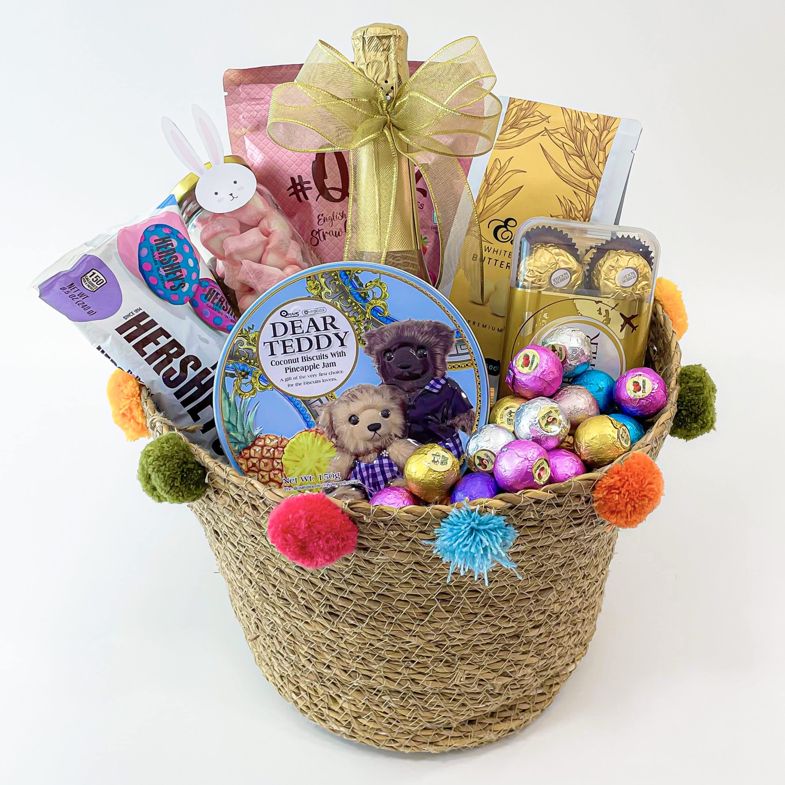 Angroos Easter Delight Gift Basket with Wafer Cubes, Chocolates, Juice, and More for a Festive Celebration | Easter gift basket | Easter gift hampers | Easter gift set