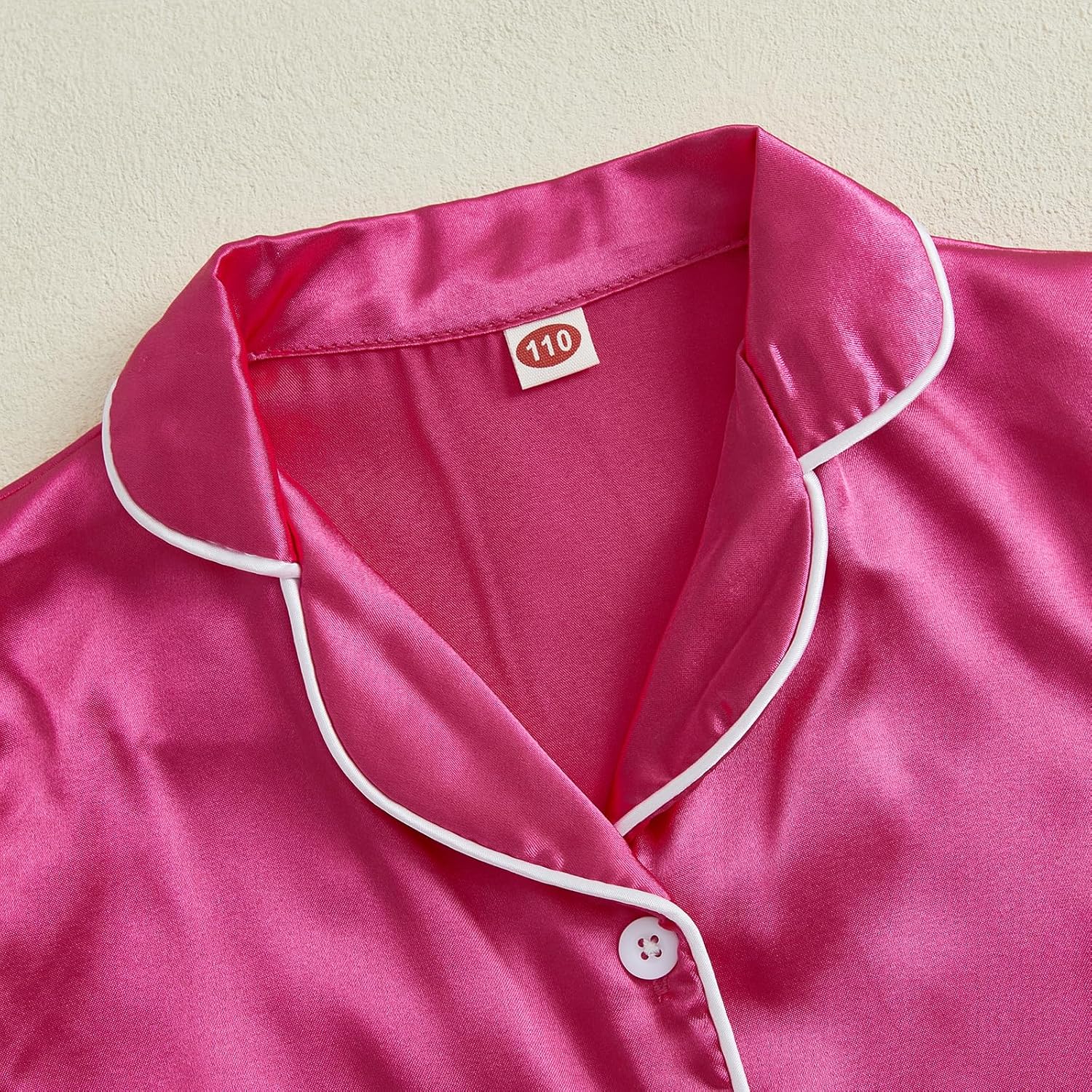 Toddler Kids Girl Silk Pajamas Baby Ruffled Sleeve Button Down Satin Silk Pjs Sleepwear Loungwear Shorts Set - Image 5