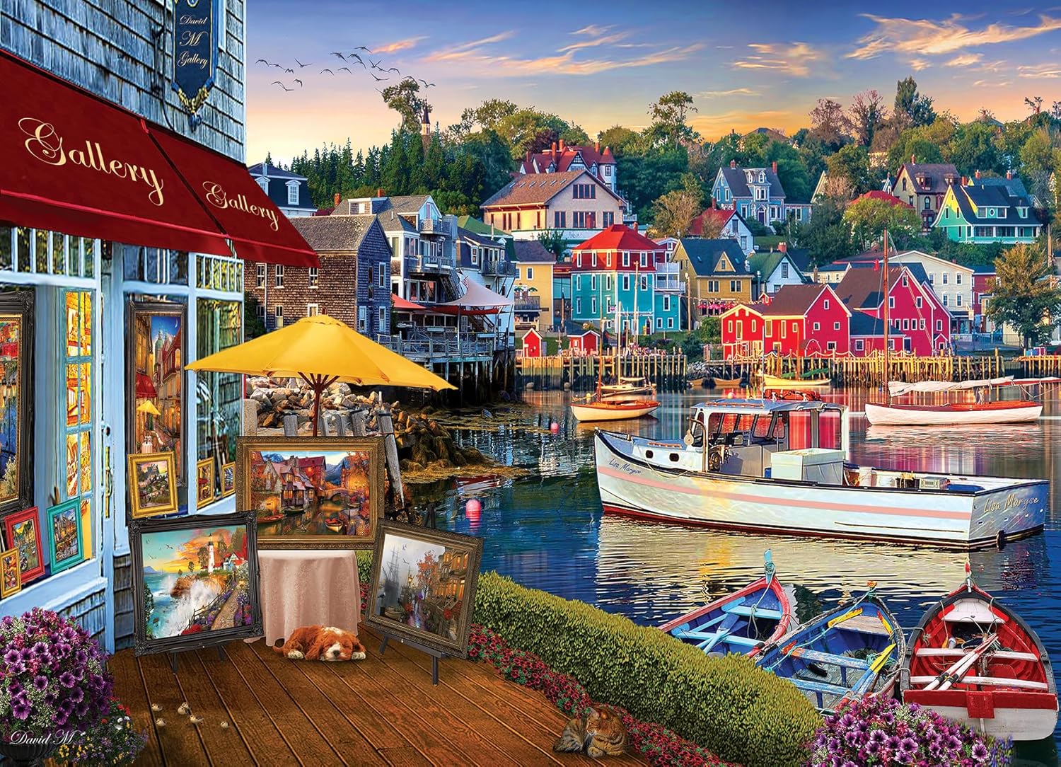 Cobble Hill 1000 Piece Puzzle - Harbor Gallery - Sample Poster Included