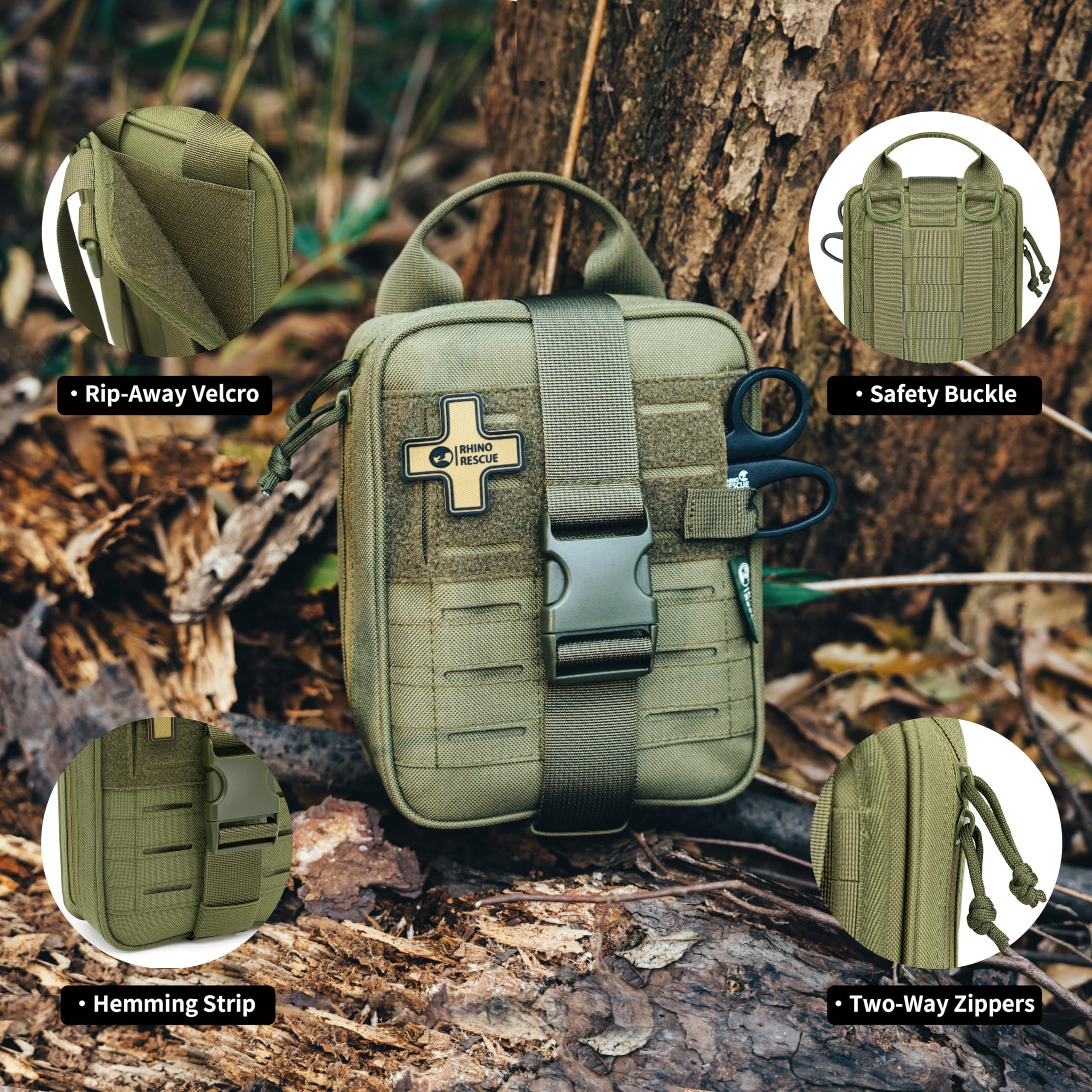 RHINO RESCUE Survival First Aid Kit for Hiking, Backpacking — Amazon image 2