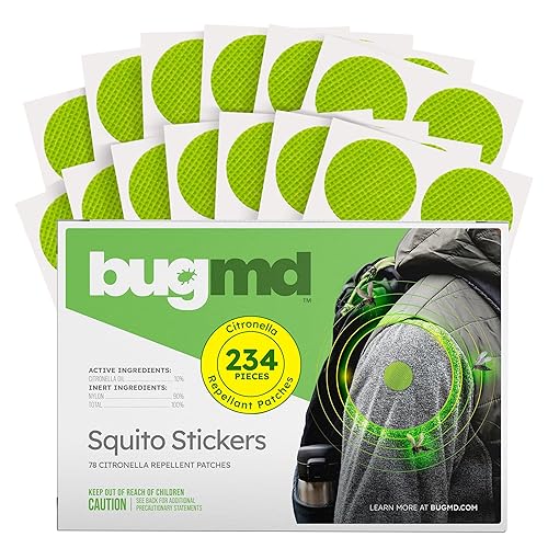 Squito Stickers Mosquito Repellent Patch for Adults (234 Stickers), Safe