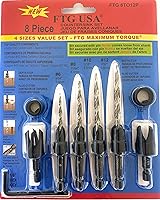 Vista 28 de FTG USA Juego de brocas avellanadoras de madera ajustable, 5 piezas, broca avellanadora #4 #6 #8 #10 #12 con broca cónica para carpintería