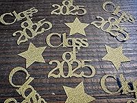 Vista 3 de Gold Class of 2025 Graduation Party Confetti with Gold