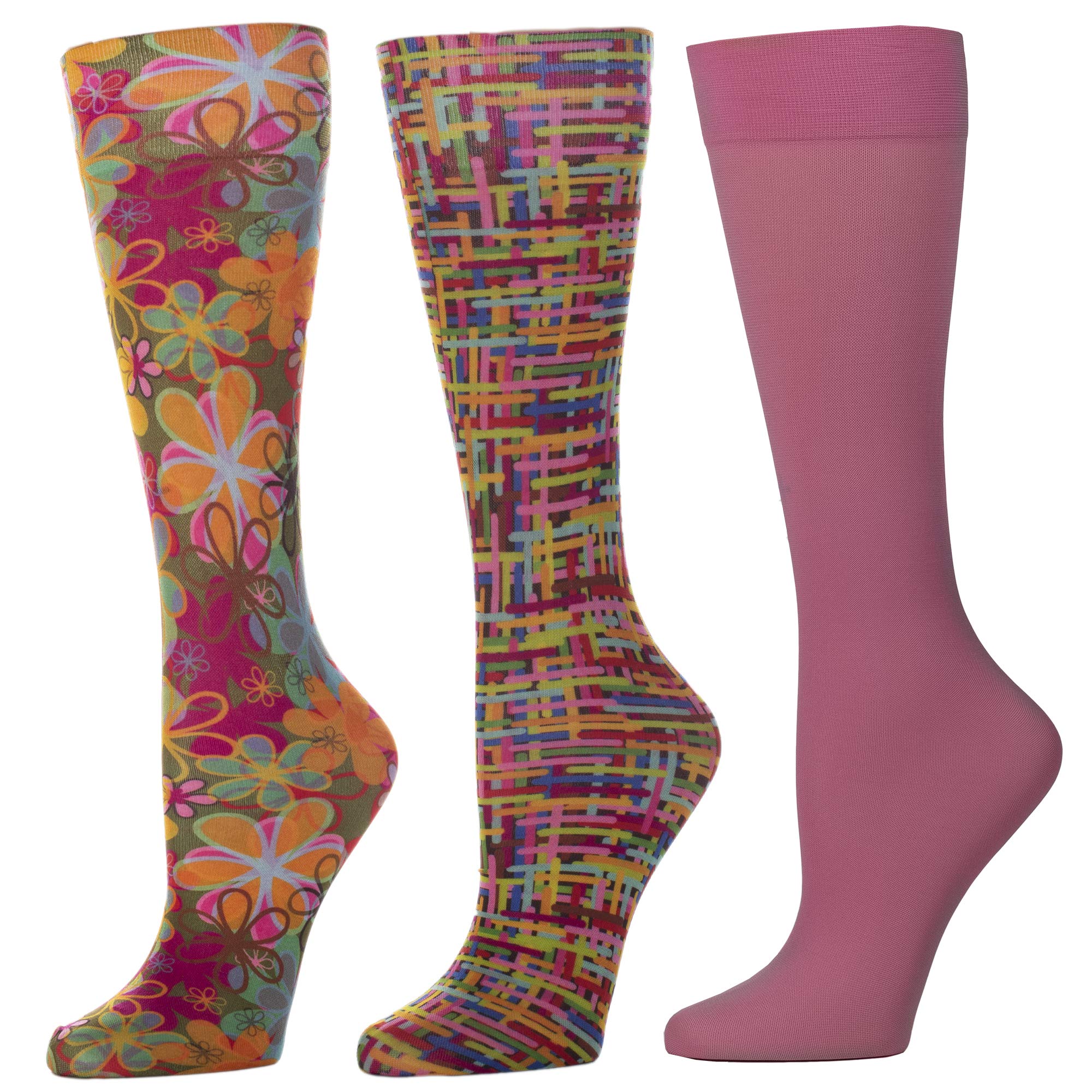 Celeste Stein Therapeutic Graduated Women Compression Socks, Diabetic Socks For Womens, 8-15 mmHg For Regular Calf