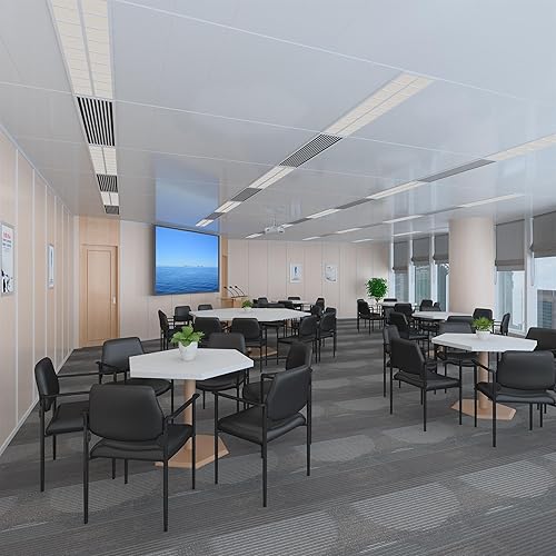 Miniatura 2 de Boss Office Products Caressoft Dimond - Silla apilable con brazos en color negro