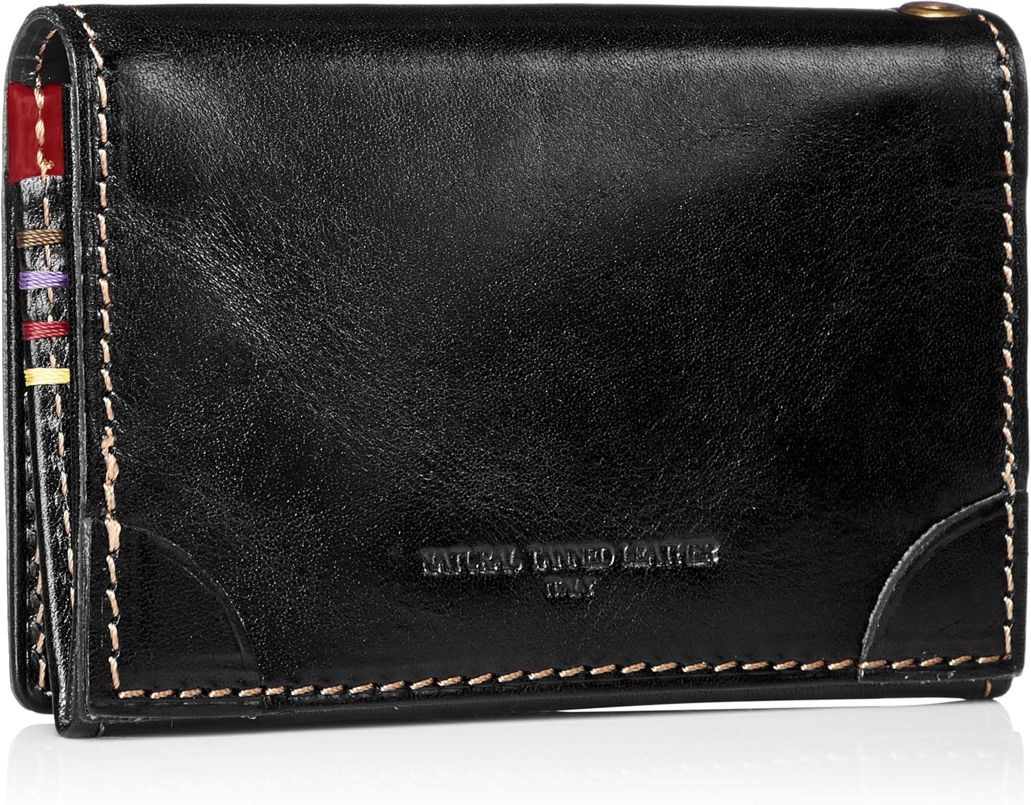 ガレンレザー 無染色 3本差しカードスロット ガレンレザー ブラック 3