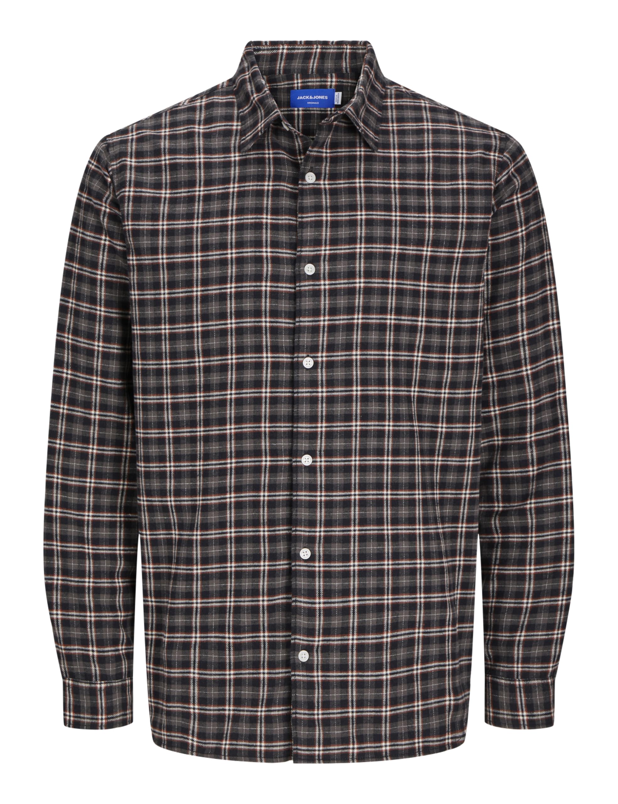 JACK & JONES Jorjoshua Flannel Check Shirt LS, Pavement, S