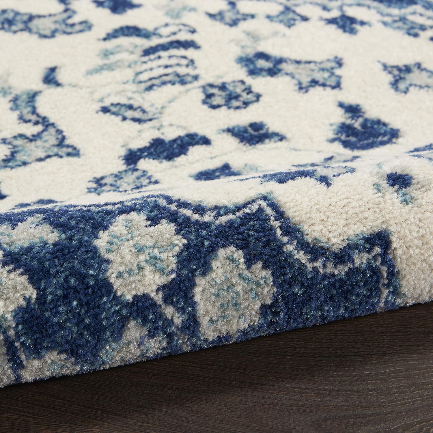 Nourison Home Passion Bohemian Ivory Blue 1'10" x 2'10" Area Rug, Easy Clean, Non Shedding, Bed Room, Living Room, Dining Room, Kitchen (2x3)