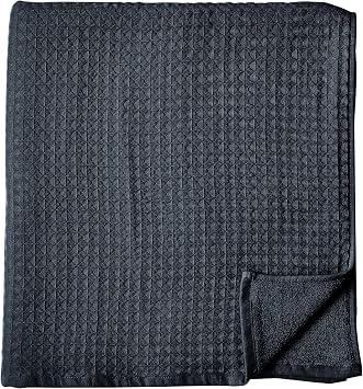 UCHINO Waffle Twist Cotton Bath Towel Absorbent Quick Dry 30x60 Ebony 1 Pc