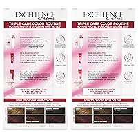 Vista 157 de L'Oreal Paris Excellence Creme - Coloración permanente para el cabello, castaño oscuro 4, 100% de cobertura de canas, paquete de 2