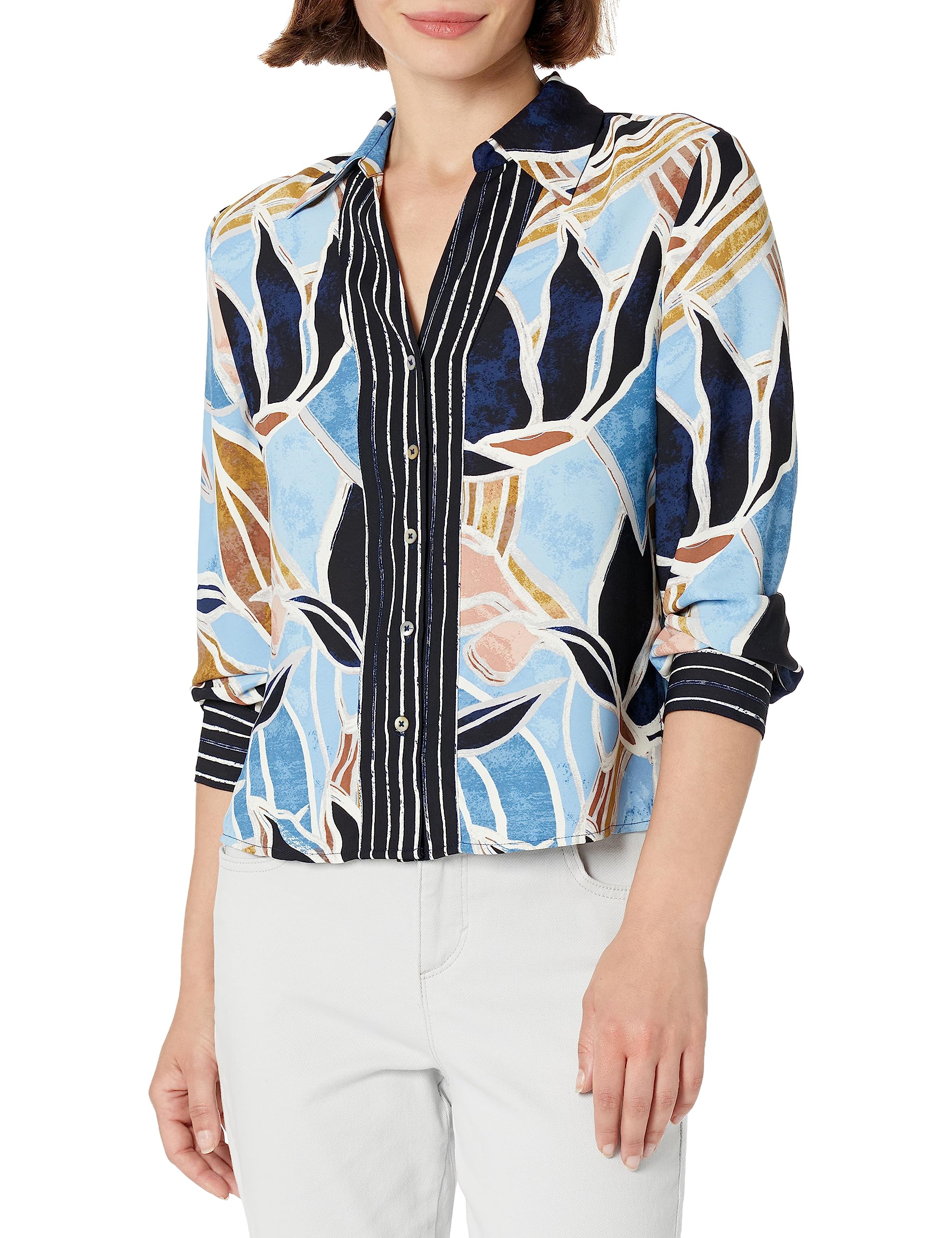 NIC+ZOEWomen's Petite Sapphire Shades Shirt