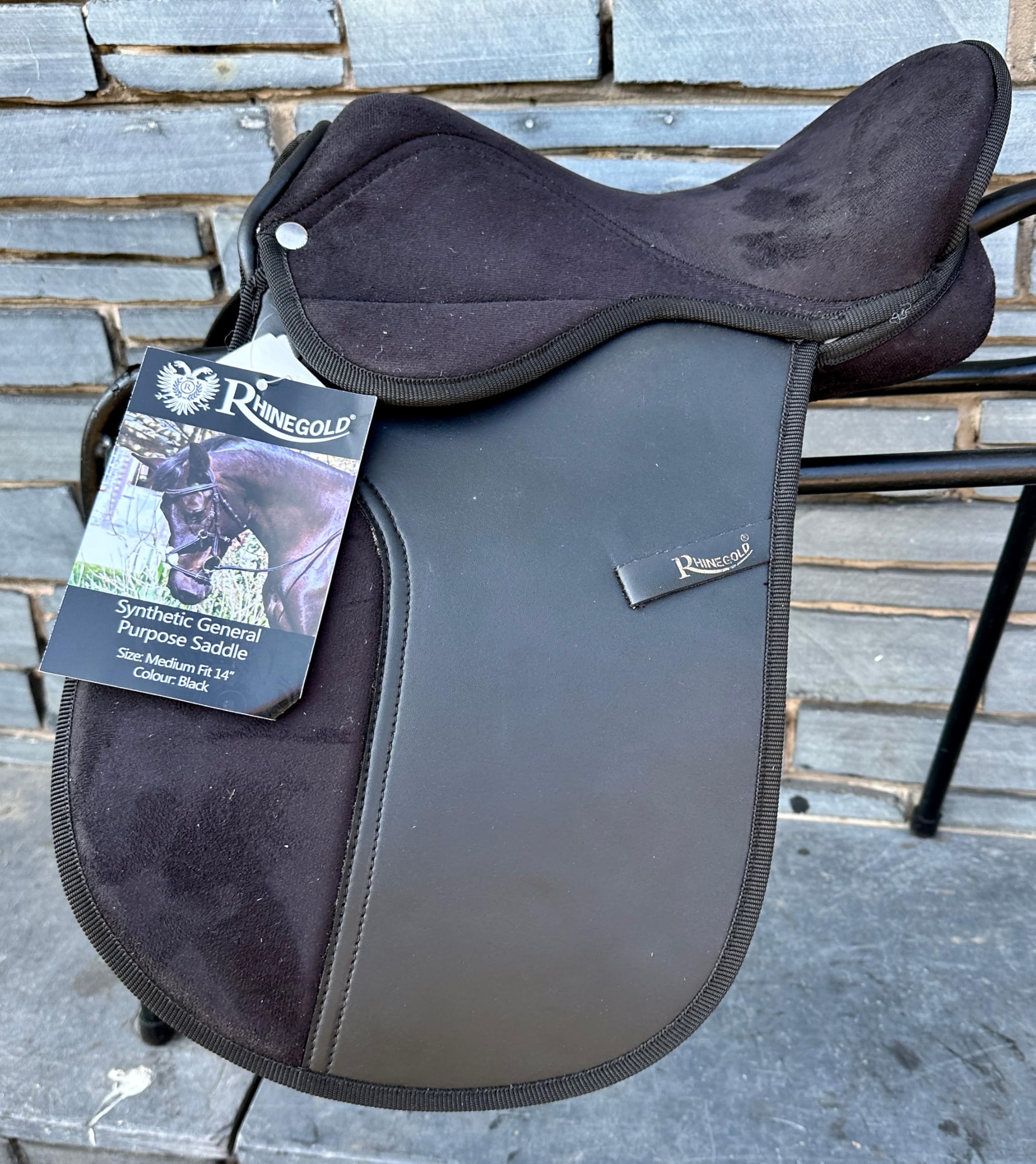 14” Medium /MW Synthetic Pony GP Saddle - Black