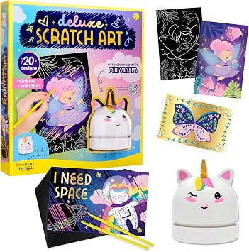 Creativity for Kids Deluxe Unicorn Scratch Art Kit Ages 6+