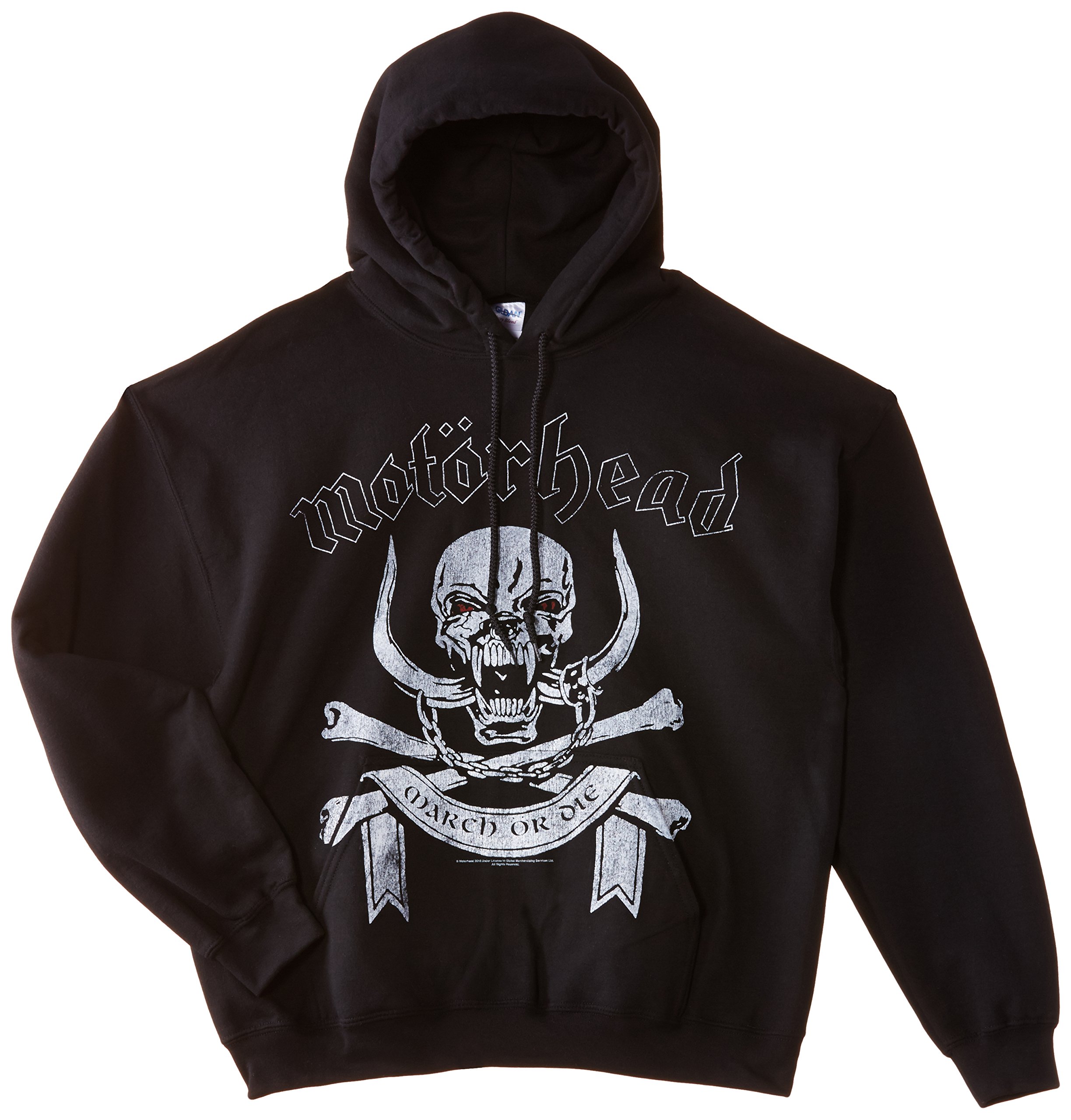 Motörhead Men's Black Motorhead March Or Die Hoodie, X-Large