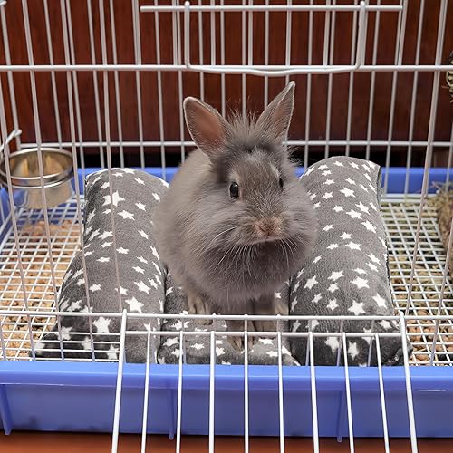 Miniatura 6 de Cama de conejo, suave y cálida de invierno para animales pequeños, tapete cóncavo para conejito, conejillo de indias, chinchilla, hámster, erizo,