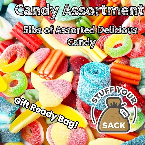 Miniatura 3 de Bite-Sized Candy Variety Pack – 170 Count / 5 lb Bulk Assortment of Individually Wrapped Chewy, Fruity, Sour & Hard Candies – Party Favors, Candy