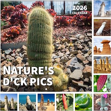 2026 Wall Calendar, 2026 Funny Calendar, Natures Dck Pics Calendar, 12 Months from Jan 2026 - Dec 2026, 12" x 24" Open, Thick Paper, Moon Phases, Holidays, Perfect Gag Gifts, White Elephant Gifts