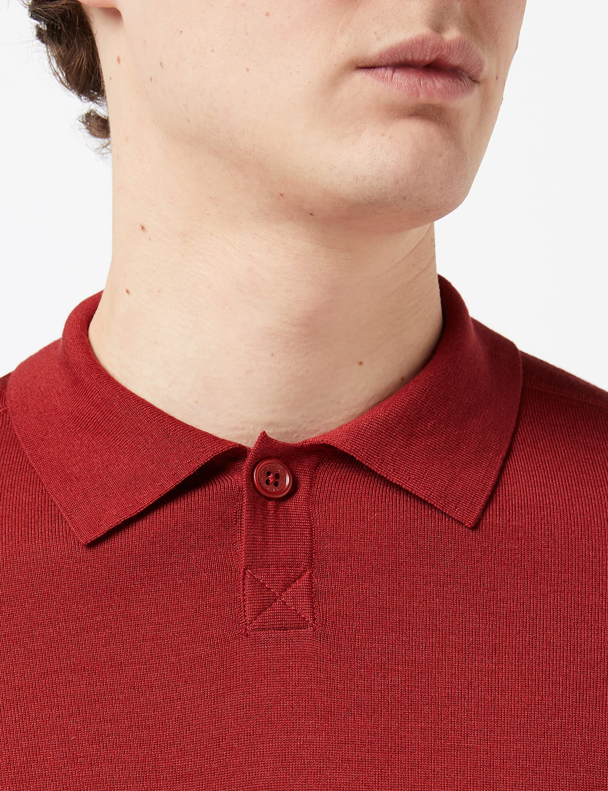 FALKE Herren Polo Button, Henna, M, 60004
