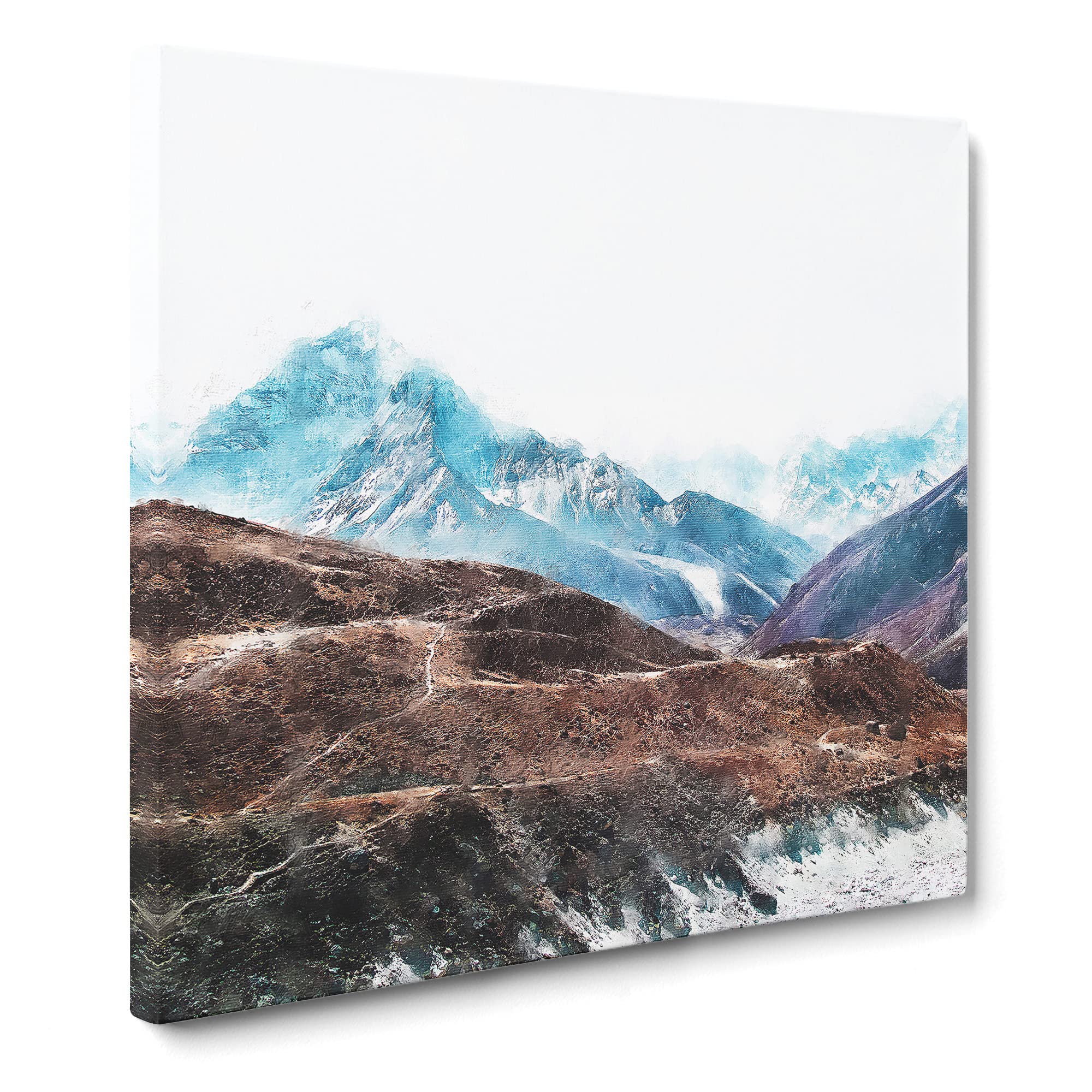 Mount Everest in the Himalayas Canvas Print, Mixed, 35L x 35W cm