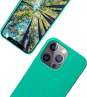 eplanita Eco Mobile Phone Case Compatible with iPhone 13 Pro, Plant Fiber, Drop Protection Cover, Durable and Sustainable (for iPhone 13 Pro, Mint)