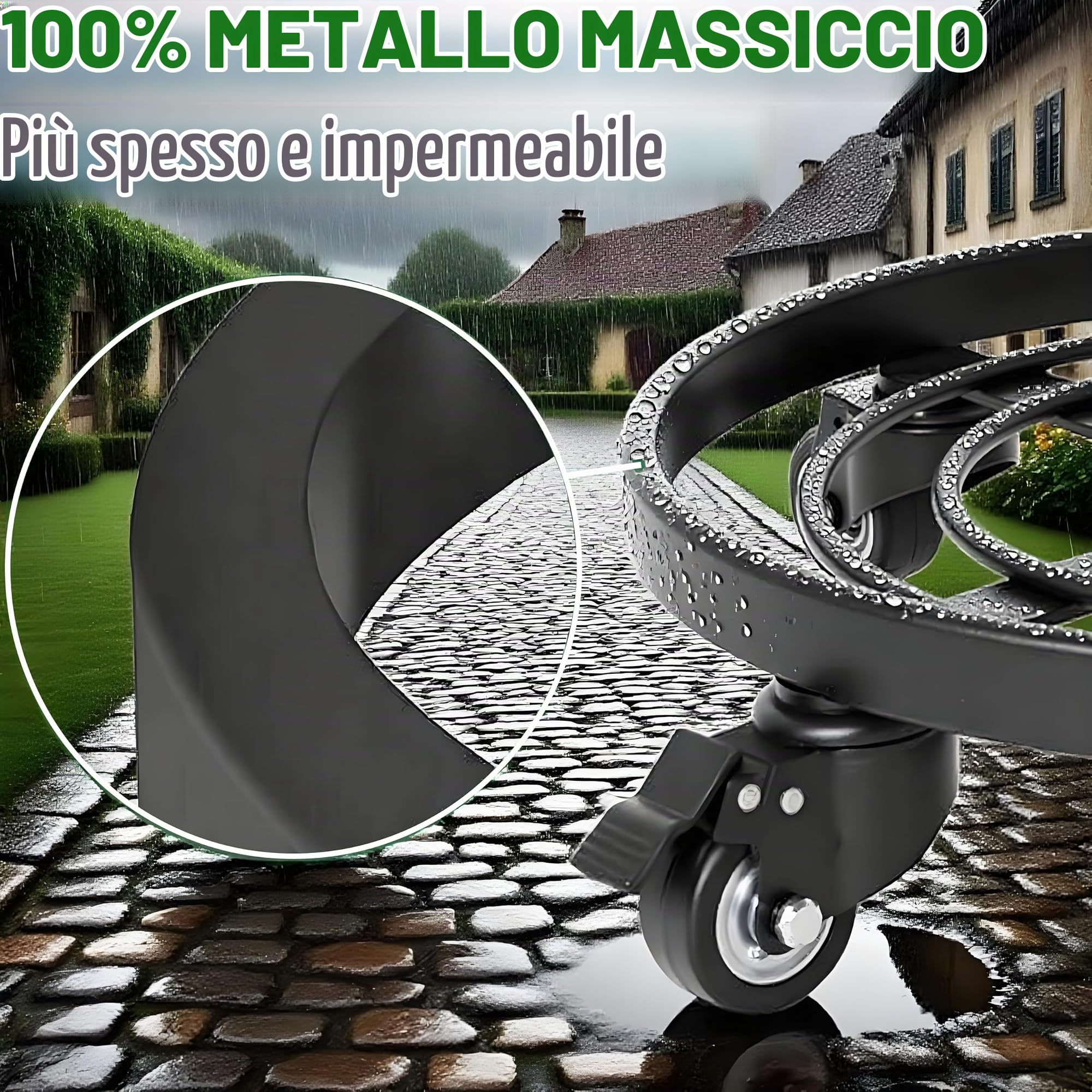 Amagabeli 2PCS Portavaso con Rotelle Portavaso 33cm con Ruote per Interni Esterni Casa e Giardino in Acciaio al Carbonio Plant Dolly Mover Trolley Pianta Caddy con Ruote Giardino Casa in Nero