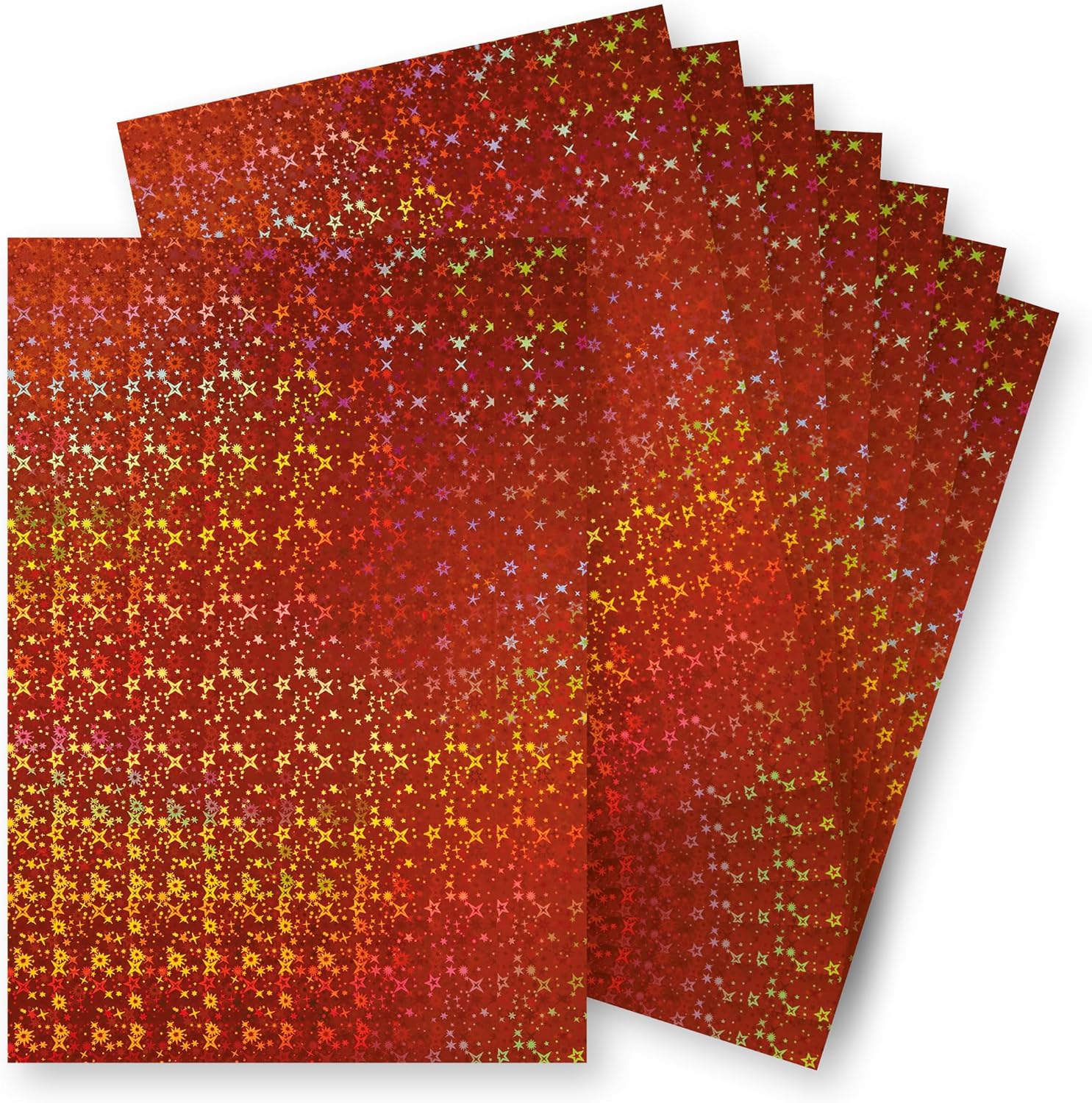 Springboard A4 Holographic Card Sheets - 230gsm Cardstock for Card Making - Holographic Card Compatible w/Die-Cutting Machines - Sparkly Craft Supplies - Silver (Abstract) - 10-Pack