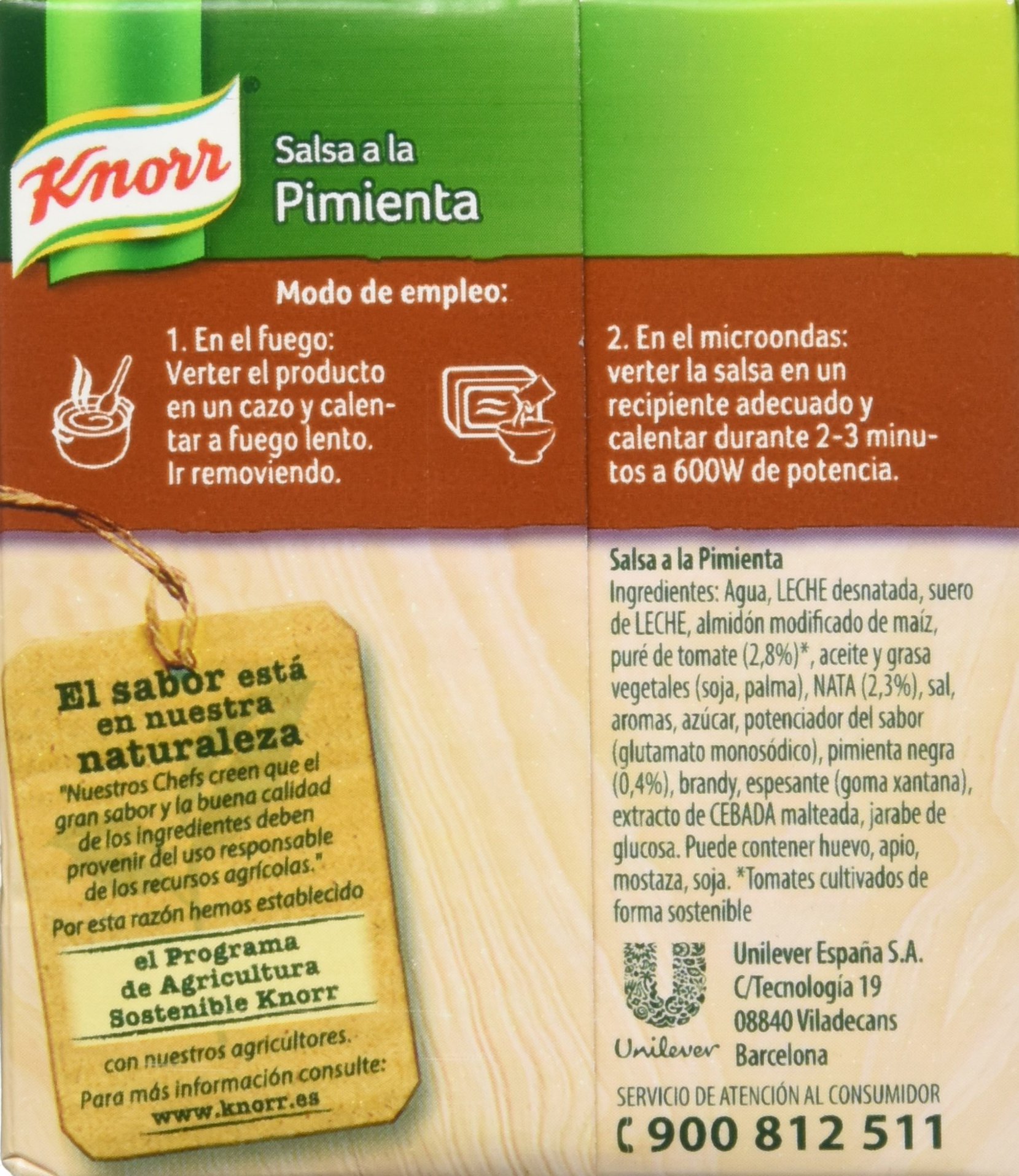 Knorr - Salsa Brick A La Pimienta, 300 ml - [Pack de 2]