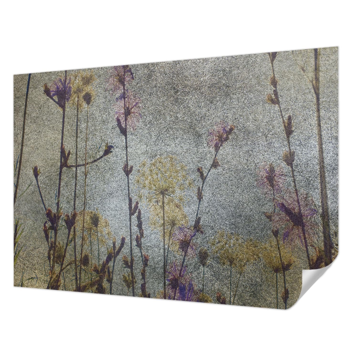 Papier peint autocollant pose murale sans colle Tulup fleurs sauvages résistant